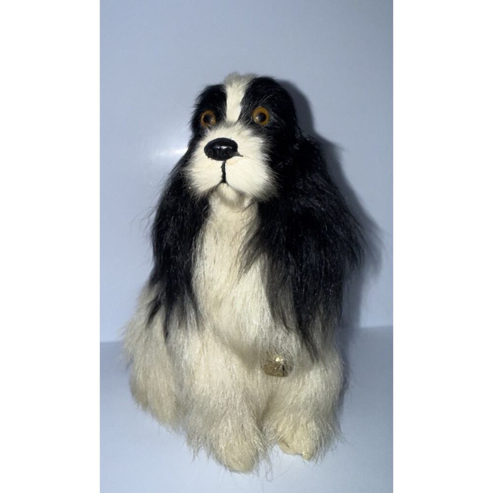 Cocker Spaniel Dog Realistic 7.75" Lifelike Figurine Made with Goat Hair